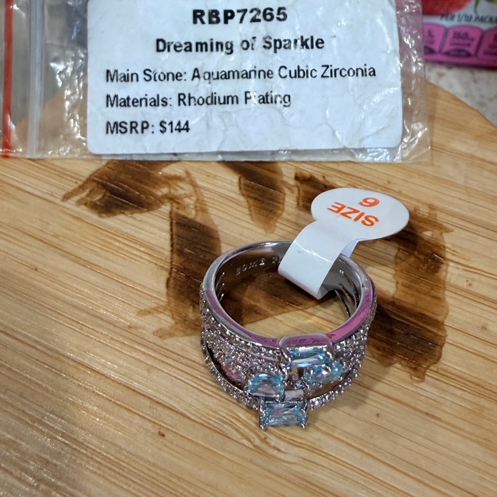 BP Silver and Blue Dreaming of Sparkle Ring